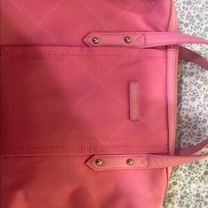 Vera Bradley Pink Tote with Brass Hardware and Structured Design